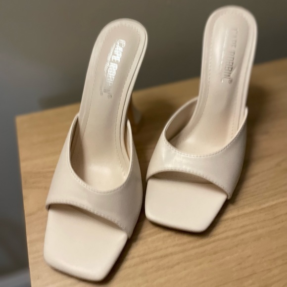 Cape Robbin Lithe Sexy High Heels for Women, Square Open Toe Shoes Heels - Picture 5 of 5